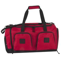 Carry your essentials in this Summit Ridge 22 Cargo duffel bag. Carry your essentials in this Summit Ridge 22 Cargo duffel bag. Side carry handle Shoe compartment with ventilation Bottom feet to keep bag clean when put down Hidden inside pocket for valuables Padded adjustable and detachable shoulder strap Lash tabs for hanging carabiner clips, keys and ID tags 5 exterior pockets Fits an 11" laptop 12"H x 22"W x 9"D Weight: 1.5 lbs. Zipper closure Model no. 7972CONSTRUCTION & CARE Polyester L Red Rectangular Sports Bag, Sporty Red Gym Bag, Functional Red Luggage For Travel, Functional Red Duffle Bag For Daily Use, Functional Red Travel Luggage, Red Functional Duffle Bag For Daily Use, Functional Red Travel Bag For Outdoor Activities, Functional Red Duffle Bag For Travel, Functional Red Gym Bag For Travel