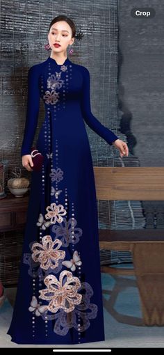 This high quality and very beautiful traditional Vietnamese ao dai that is suitable for all occasions.  It has a very beautiful floral prints that makes it look more elegant.  There is no return.  We offer free shipping.  Please feel free to contact us for available size in case we need to do a back order.  Please note: All back order will be minimum 3 months to arrive.  but it usually arrive sooner. Also, these are all Asian Size letters.  please kindly choose the right size.   ** Other size are available as well.  4XL and 5XL Traditional Ao Dai With Floral Print And Long Sleeves, Traditional Long Sleeve Ao Dai With Floral Print, Traditional Long Sleeve Floral Ao Dai, Traditional Ao Dai With Floral Print, Vietnamese Ao Dai, Traditional Asian Dress, Ao Dai Vietnam, Vietnamese Dress, Fantasy Dress