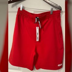 Asos 4505 Red Training Shorts Quick Dry Size: Medium Great For Gym And Workouts New Never Worn Red Athletic Shorts For Spring In Athleisure Style, Casual Red Gym Bottoms, Red Relaxed Fit Shorts With Elastic Waistband, Red Stretch Athletic Shorts For Spring, Red Athleisure Shorts For Summer, Casual Moisture-wicking Red Bottoms, Casual Red Moisture-wicking Bottoms, Red Athleisure Shorts For Spring, Red Athleisure Athletic Shorts For Summer