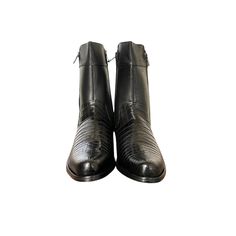 MADE IN MEXICO Make a lasting statement with these Cuadra dress boots, a stylish addition to your collection that exudes elegance and refinement. Brand: Cuadra For: Men (view size chart) Details: Sku: 802NPTS Stk: FC823 Color: Black Narrow Round Toe 9" Leather Shaft 1.5" Walking Heel Leather Sole Inside Zipper Closure Care: Avoid exposing to sharp objects to prevent leather damage. Maintenance: Wipe with a soft and slightly damp cloth (with clean water) to remove dust; let it dry, apply color cr Fitted Snip Toe Chelsea Boots For Business, Western Style Snip Toe Moto Boots For Formal Wear, Western Style Business Boots With Reinforced Heel, Formal Western Moto Boots With Snip Toe, Western Style Snip Toe Moto Boots For Formal Occasions, Western Style Formal Moto Boots With Snip Toe, Western Boots With Leather Sole For Formal Occasions, Western Style Formal Heeled Boots With Leather Sole, Western Style Fitted Heeled Boots For Work