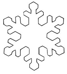 a snowflake is shown in black and white