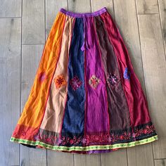 Nwot Gorgeous Nepalese Boho Rainbow Skirt Rainbow Skirt, Fall Clothes, Boho Rainbow, Color Purple, Fall Outfits, Womens Skirt, Rainbow, Skirt, Purple