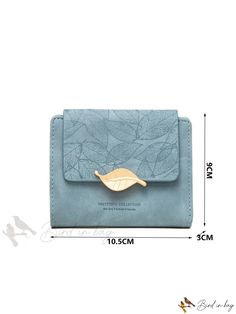 Bird in Bag - Printed Multi-Pocket Wallet with Coin Pocket - Ideal for Students Wallet With Coin Pocket, Pocket Wallet, Small Wallet, Bird In Bag, Blue Pattern, Coin, Color Blue, Wallet, Zipper