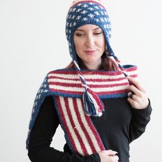 American Flag Aviator Hat with Earflaps – National Archives Store American Flag Scarf, Patriotic Fashion, Aviator Hat, Hat Handmade, Scarf Crochet, National Archives, Knitting Gift, Blue Hat, National Flag