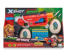 Prepare your favorite dino hunter for treacherous battles and dangerous beasts with this sleek dino-themed blaster set from Zuru. A collection of egg-shaped targets and an exceptional 90ft firing range is sure to inspire sharpshooters of all ages. Nerf Games, Dino Eggs, Host Gifts, All Toys, Animal Figures, Baby Birthday, Dart, Toy Collection, The Incredibles