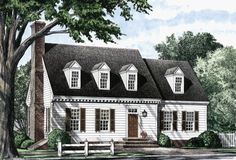 this is an artist's rendering of the country house plans for homes in new england