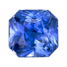 a blue diamond on a white background with no people in the image to describe it