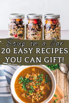 soup in a jar 20 easy recipes you can gift