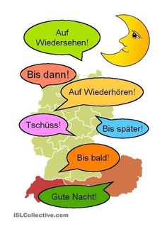 an image of speech bubbles with the names of different languages in german, english and french