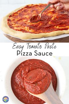 the homemade pizza sauce is ready to be made into an appetizer or dessert