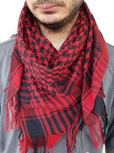 Shemagh Tactical Desert Scarf Army Keffiyeh Military Scarf,Head Wrap Headwrap Cover 100% cotton Military Red & Black Scarf Black Cotton Casual Scarves, Casual Black Cotton Scarves, Casual Black Cotton Scarf, Traditional Red Cotton Shawl, Traditional Red Cotton Scarves, Traditional Red Cotton Scarf, Military Scarf, Desert Scarf, Scarf Head Wrap