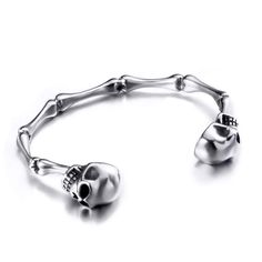 PRICES MAY VARY. Measurement: Approx 7.5"(length) x 2.7"(width) x 0.5"(high). Material: Stainless-Steel.100% Brand New. Package: Come With Elfasio Logo Fashion gift Bag. Skull Bracelet is Perfect Gift for Fathers' Day, Valentine's Day, Boyfriend birthday gift, Graduation, Bachelor Party, Anniversary. Elfasio Jewelry : Super Cool Design, Made of high quality Stainless Steel, hypo-allergenic and will not oxidize or tarnish over time. Satisfaction guaranteed. 30-day money back guarantee ElFASIO - H Silver Punk Bracelet, Bones Jewelry, Soda Tab Bracelet, Bp Jewelry, Witch Gifts, Night Crawler, Gothic Bracelet, Skeleton Bones, Witch Gift