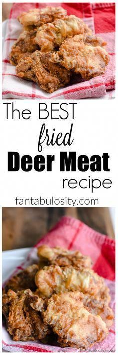 the best fried deer meat recipe is in this collage and it's easy to make