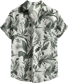 PRICES MAY VARY. 【Soft & Coolness】Hawaiian shirt for men are made with a soft, comfortable, and breathable fabric that is quick-drying. You'll stay cool and feel fresh even on those hot summer days. 【Bold and Beyond】The mens hawaiian shirts short sleeves feature a variety of tropical plant and flower patterns, including palm trees, fern leaves, and Washingtonia palm fronds. These patterns will transport you to a tropical paradise and give you that perfect vacation vibe. 【Casual and Chic】The butt Washingtonia Palm, Summer Shirts Men, Floral Shirts, Street Clothes, Fern Leaves, Tropical Shirts, Hawaiian Shorts, Palm Fronds, Beach Casual