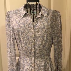 Urban Outfitters - Never Worn, Brand New - Tags Included - Beautiful Blue Floral Swing Dress From Urban Outfitters - Size 6 Urban Outfitters Fall, Mini Frock, Long Sleeve Skater Dress, Kimchi Blue Dress, Frock Dress, White Linen Dresses, Checkered Dress, White Polka Dot Dress, Boho Floral Dress