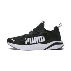 PRICES MAY VARY. Exaggerated lace Mesh upper Cushioned insole EVA outsole Lightweight Puma Softride Rift Menâ€s Slip-on Athletic Shoe Slip into the Puma Softride Rift athletic shoe. This shoe makes it easy to get up and go running with its slip-on style and exaggerated laces that extend down the sides for more support! Exaggerated lace Mesh upper Cushioned insole EVA outsole Lightweight Black Imported | PUMA Softride Rift Slip-on Athletic Shoe Black in Size 11.5 Functional Puma Lace-up Running Shoes, Dynamic Low-top Puma Running Shoes, Dynamic Low-top Running Shoes With Puma Logo, Puma Logo Sneakers For Training In Athleisure Style, High-top Puma Running Sneakers, High-top Puma Sneakers For Running, Puma High-top Running Shoes, Puma Logo High-top Running Shoes, Synthetic Puma Running Shoes For Training