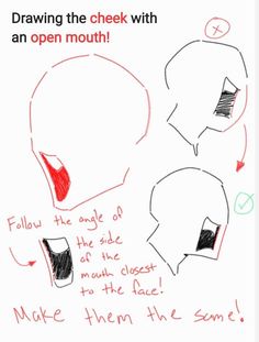 drawing the check with an open mouth how to draw people's faces in pencil