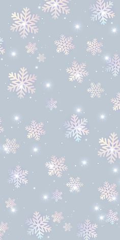 snow flakes on a blue background with white and pink glitters in the middle