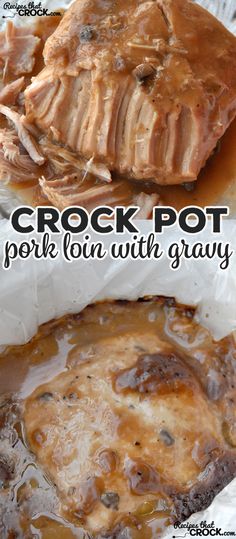 crock pot pork roast with gravy in foil