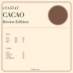 the cover for cacao's brown edition