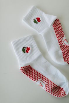 Cherry theme pilates sock! Cherry Theme, Pilates Socks, Pilates Princess, Honey Lemon, Girl Stuff, Pilates, Honey, Cherry, Lemon