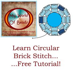 an image of a circular brick stitch with the words, learn circular brick stitch free