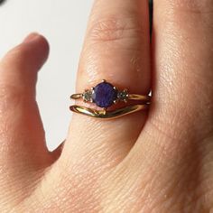 Sapphire Bezel Ring.Natural Blue Sapphire Wedding | Etsy Gold Tanzanite Wedding Birthstone Ring, Gold Tanzanite Birthstone Wedding Ring, Gold Tanzanite Birthstone Ring For Wedding, Gold Tanzanite Wedding Ring, Yellow Gold Tanzanite Wedding Ring, Wedding Tanzanite Yellow Gold Rings, Wedding Jewelry With Tanzanite In Bezel Setting, Elegant Blue Amethyst Wedding Ring, Sapphire Stackable Wedding Rings In 14k Gold