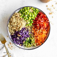 a bowl filled with different types of vegetables