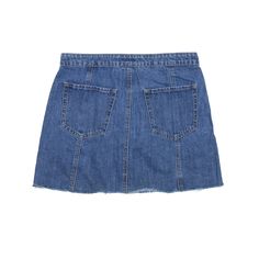 Item is in good used condition. >Size: M >Waist: 30" >Length: 16" Dark Wash Cotton Mini Skirt With Pockets, Mid-rise Denim Skort With Pockets, High Waist Medium Wash Cotton Skort, Medium Wash Cotton Skort With Pockets, Cotton Skort With Pockets In Medium Wash, Denim Skort With Pockets, Cutoff Denim Skirt With Pockets, High Rise Dark Wash Skort With Pockets, Blue Cutoff Skort With Pockets