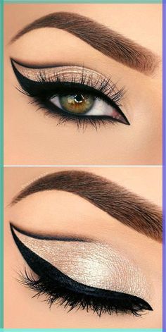 Whether you have a date, a special occasion, or simply looking for gorgeous eye makeup ideas to make you glow, make sure to have an eyeshadow palette that will help you achieve the look. When I got… Make Up Mata, Almond Eye Makeup, Harley Quinn Makeup, Halloweenský Makeup, Diy Makeup Remover, Eyeliner Hacks, Mekap Mata, Eyeshadow Glitter, Makeup Tip