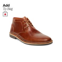 in stock Mens Chukkas, Leather Chukka Boots, Chukka Boots Men, Lace Boots, Chukka Boots, Cognac, Me Too Shoes, Steve Madden, Men's Shoes