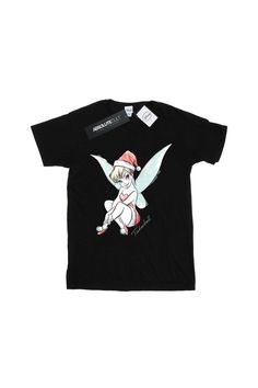 100% Ringspun Cotton. Fabric: Midweight. Design: Printed. Neckline: Crew Neck, Lycra Ribbed. Sleeve-Type: Short-Sleeved. Branded Neck Label, Single Needle Stitching, Supersoft. 100% Officially Licensed. Fit: Boyfriend. 153gsm. Packaging: Swing Tag. Tinkerbell Christmas, Petite Jumpsuit, Petite Coat, Blouse Jeans, Christmas Fairy, Neck Label, Boyfriend T Shirt, Petite Tops, Cold Weather Outfits