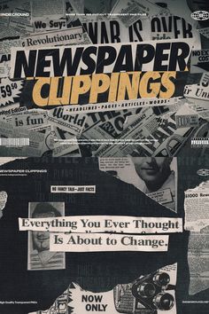 newspaper clippings are stacked on top of each other with the words news paper