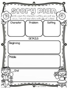 the story plan for children to use in their own writing and reading activities, including