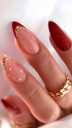 Christmas Nail Designs Easy, Xmas Nail Designs, Holiday Manicure, Christmas Nails Diy, Christmas Gel, Nails Easy