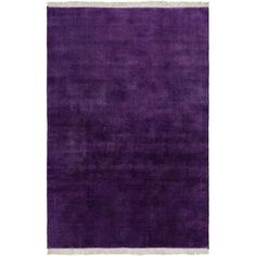 a purple rug with white trim