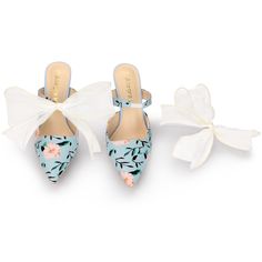 Elevate your style with these versatile pointed-toe pumps that are perfect for any occasion. Their classic design is further enhanced with a striking printed finish that is sure to turn heads. For a touch of whimsy on your off-duty days, slip into these lace ankle strap sandals that bloom with dangling flowers. The sleek pointed toe, stiletto heel, and lace strap give these sandals a sophisticated touch, making them perfect for dressy occasions too. Whether you choose the pumps or sandals, you'l Dangling Flowers, Mesh Bows, Womens Stilettos, Pumps Heels Stilettos, Lace Straps, Lace Bows, Shoes Heels Pumps, Toe Shoes, Ankle Strap Sandals