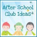 the cover of after school club ideas, with three children holding hands in front of a blue background