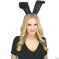 These bunny ears are the perfect accessory to complete your Spring Easter Bunny outfit. The Bunny Headband features two long bunny ears attached to a standard size headband. One size fits most adults. Black Bunny Ears, Easter Bunny Costume, Bunny Headband, Easter Bunny Outfits, Cute Bunny Rabbit, Bunny Ears Headband, Black Bunny, Stylish Headbands, Bunny Costume