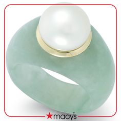 in stock Modern Jade Jewelry For Anniversary, Elegant Round Band Jade Jewelry, Elegant Jade Ring With Round Band, Jade Ring, Freshwater Cultured Pearls, Fresh Water, Freshwater Pearls, Jade, Pick Up