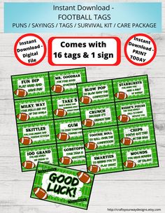 printable football ticket cards for kids to play on the field with freebiets