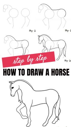 how to draw a horse with step by step instructions for beginners and advanced students