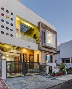 a modern house with an interesting design