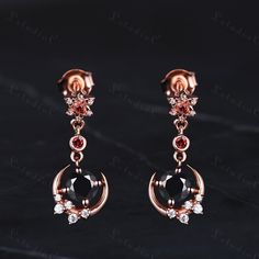 5mm Round Cut Black Onyx Dangle Earrings Rose Gold Red Garnet Star Moon Drop Earrings Women Unique Dainty Promise Anniversary Gift for Her Side stones: garnet and moissanite This ring can also be made in genuine solid 10k, 14k, 18k gold or Platinum, and all the rings in my shop can be customized too! If you want to know more details about the ring, just contact with me anytime! If you want to customize the ring, just contact with me anytime! If you want to make a custom jewelry, just contact with me anytime! PROCESS TIME AND SHIPPING It usually takes about 3-4 weeks to finish the ring and 4-6 days to deliver to you if you are in US. (Free Shipping within US!) We will offer you the tracking number once your ring is shipped. WARRANTY 30 days money back guarantee! If you have any questions, p Moon Drop, Earrings Rose Gold, Garnet Jewelry, Star Moon, Earrings Women, Anniversary Gift For Her, Favorite Rings, Rose Gold Earrings, Red Garnet