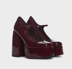 Maroon Platform Heels, Dolls Kill Platforms, Dolls Kill Shoes Platform, Woman Heels, Koi Footwear, Dolls Kill Shoes, Funky Shoes, Boots Platform