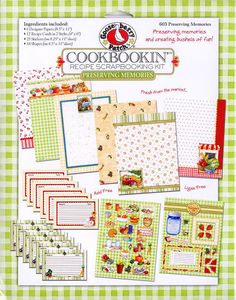 the cookbook kit includes many different patterns and designs, including an assortment of papers