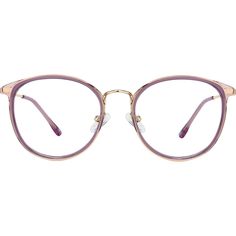 A timeless style gets a colorful twist in these chic round glasses. The shiny metal eyeglasses features a splash of color on the rims and temple arms. For added comfort the look has spring hinges and soft plastic temple tips. | Zenni Women's Round Prescription Eyeglasses Purple Mixed Artsy Vibe, Metal Eyeglasses, Round Eyeglasses Frames, Diamond Face Shape, Rim Design, Diamond Face, Zenni Optical, Keke Palmer, Round Glasses