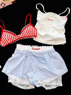 #backtoschool #summer #Koreanstyle #Sexy #Harajuku #y2k #outfits #Advbridge #retro #collegeoutfits #falloutfits #ins #chic #vintage Spicy Clothes, Aesthetic Sleepwear, Y2k Pjs, Sleepwear Aesthetic, Pijama Set, Casual Sleepwear, Girls Y2k, Short Pajamas, Bow Shorts