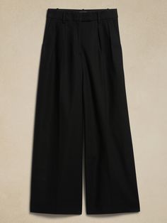 Cruise Wide-Leg Pant | Banana Republic Classic Cotton Wide Leg Workwear Pants, Classic Wide Leg Pants With Relaxed Fit, Classic Cotton Wide Leg Pants For Work, Cotton Wide-leg Chinos For Work, Cotton Wide Leg Pants For Business Casual, Business Casual Cotton Wide Leg Pants With Belt Loops, Tailored Cotton Wide Leg Pants For Business Casual, Formal Cotton Wide Leg Pants With Relaxed Fit, Classic Full Length Wide Leg Pants With Relaxed Fit