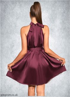 Melinda Ruffle High Neck Elegant A-line Satin Mini Dresses SWKP0022436 Fabric:: Satin Embellishment:: Ruffle Silhouette:: A-line Neckline:: HighNeck Length:: Mini Season:: Fall,Spring,Summer,Winter FullyLined:: NO Built-InBra:: NO Boning:: No Belt:: Yes BackStyle:: Bow/TieBack SpecialOffer:: SpecialOffer ModelName:: Nataliaa Height:: 5.7ft(174cm) Bust:: 33.5in(85cm) Waist:: 26in(66cm) Hips:: 36in(91cm) WearingSize:: S This dress could be custom made, there are no extra cost to do custom size and color. Short Red Prom Dresses, Cheap Prom Dresses Long, Prom Dresses Long Mermaid, Cheap Homecoming Dresses, Affordable Prom Dresses, Two Piece Homecoming Dress, Prom Dresses Two Piece, Lace Homecoming Dresses, Piece Prom Dress